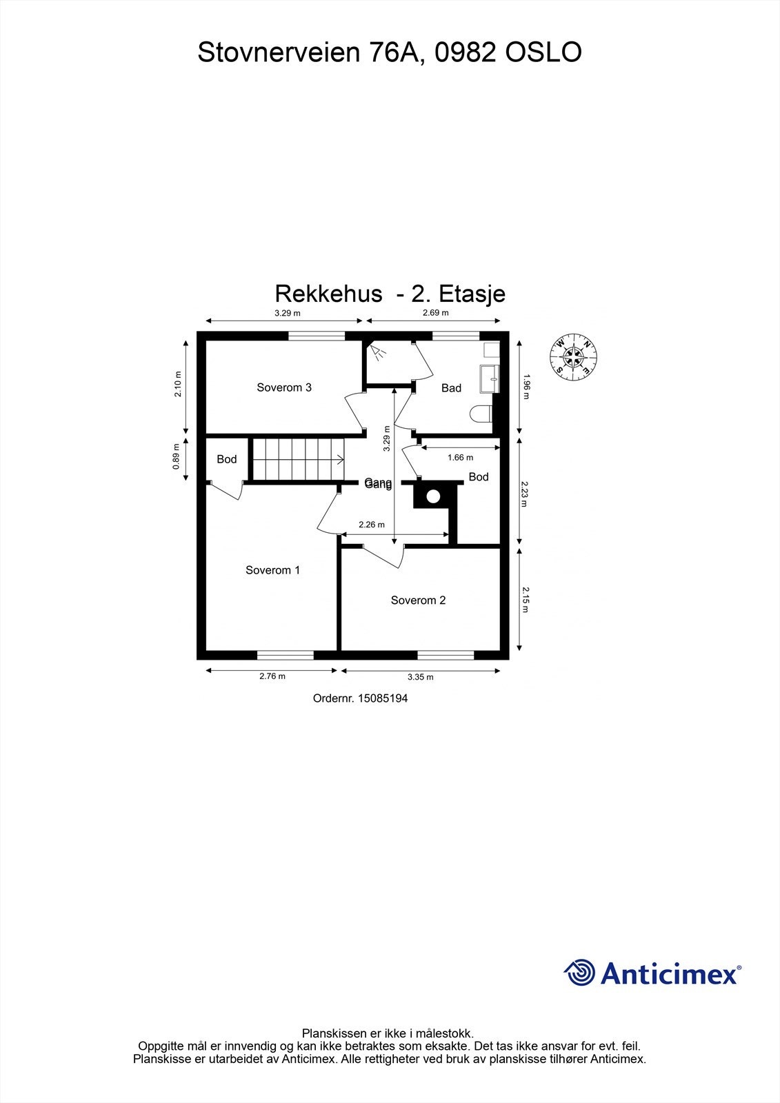 Planskisse 2.etasje. Galleribilde