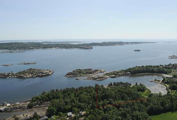 Eiendommen med grensemerking Galleribilde