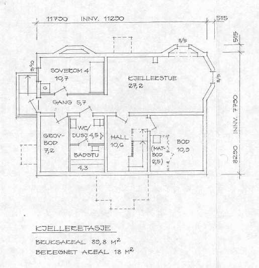 Planskisse kjelleretasje Galleribilde
