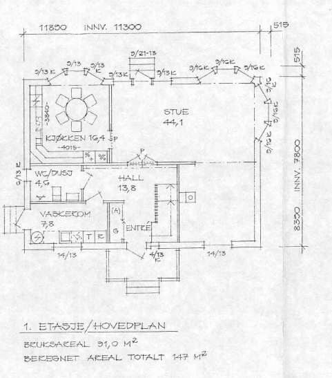 Planskisse 1. etasje Galleribilde