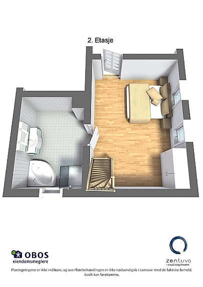 Karl Flods vei 41 - 2. Etasje - 3D Letterhead Galleribilde