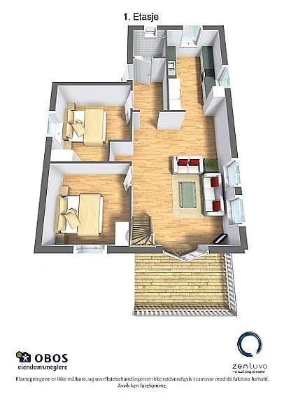 Karl Flods vei 41 - 1. Etasje - 3D Letterhead Galleribilde