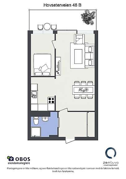 Floorplan letterhead - Hovseterveien 48 B - Hovseterveien 48 B - 2D Floor Plan Galleribilde