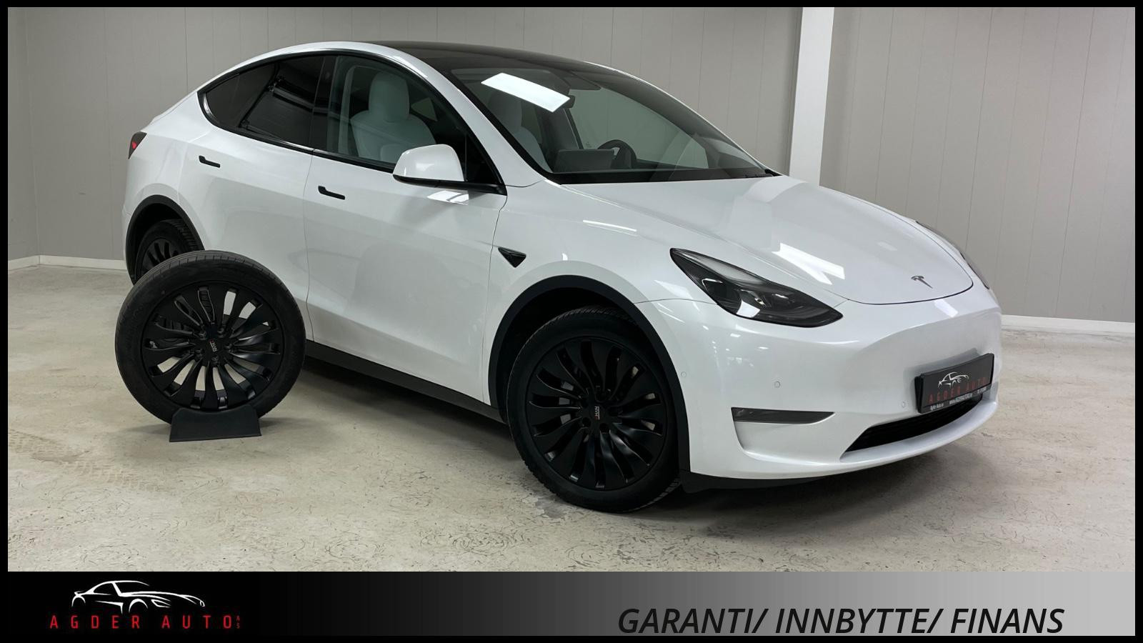 Tesla Model Y AWD LR /Skinn/FSD/ACC/Premium/Hengerfeste/Kam/2 x 19"
