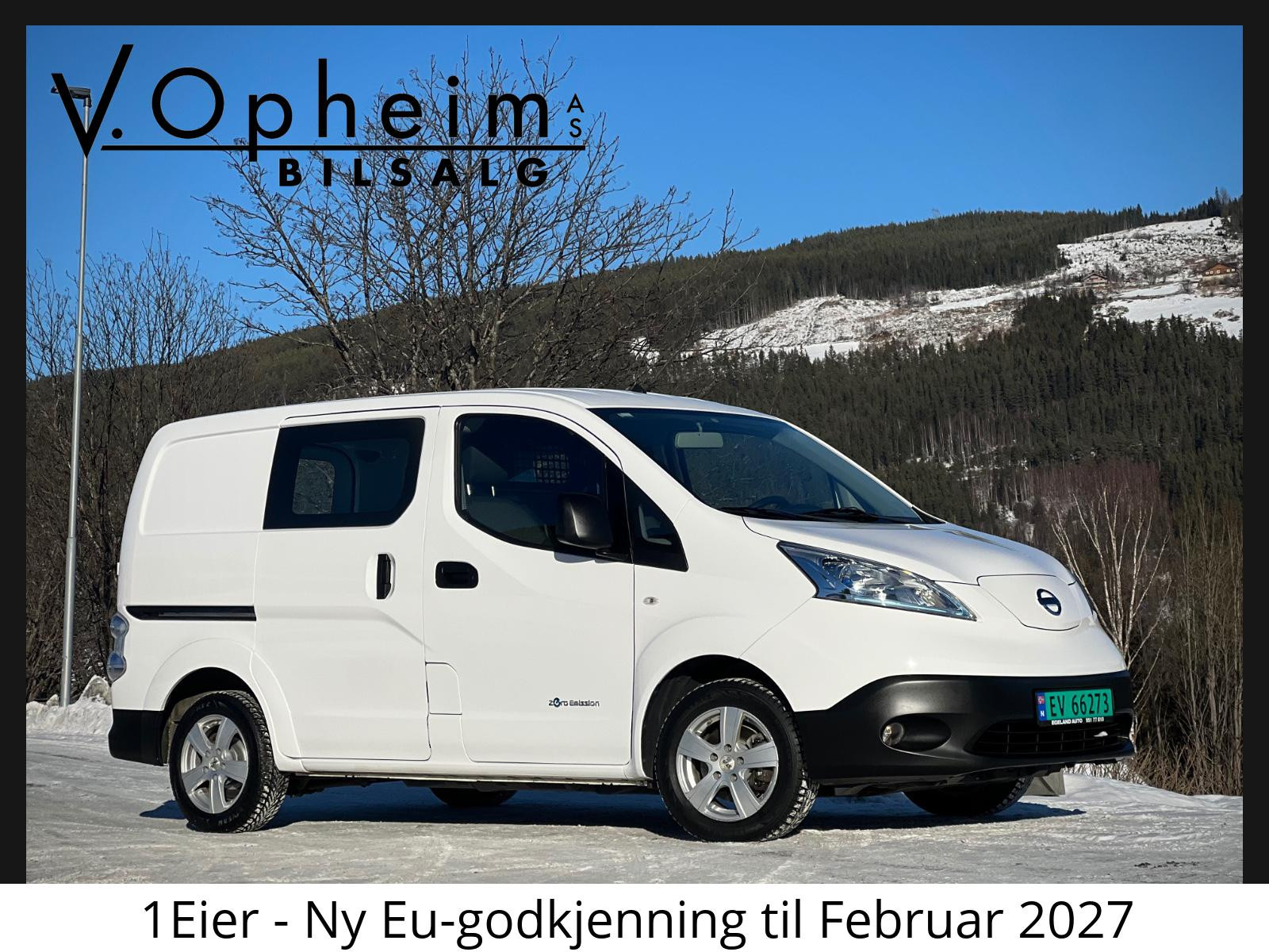 Nissan e-NV200 40KWh/Norsk/1Eier/2xSkyvedør/Klima/Rattvarme/Kamera/Alu