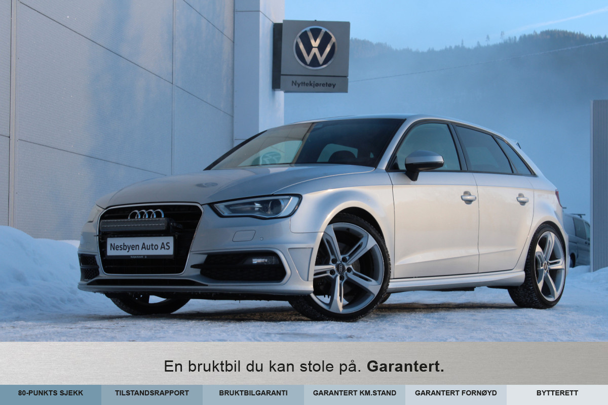 Audi A3 SB 180 TFSI S.tr Quattro! S-line! Mye utstyr! Levering?
