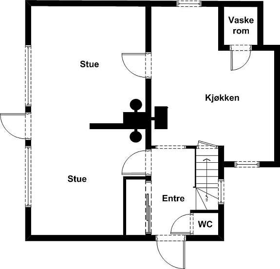 Planskisse 1. etg. Galleribilde