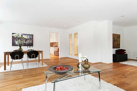 Stue med pipeløpt, klart til installasjon av peis. Galleribilde