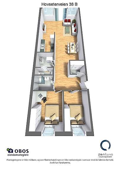 Floorplan letterhead - Hovseterveien 38 B - Hovseterveien 38 B - 3D Floor Plan Galleribilde