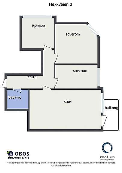 Floorplan letterhead - Hekkveien 3 - Hekkveien 3 - 2D Floor Plan Galleribilde