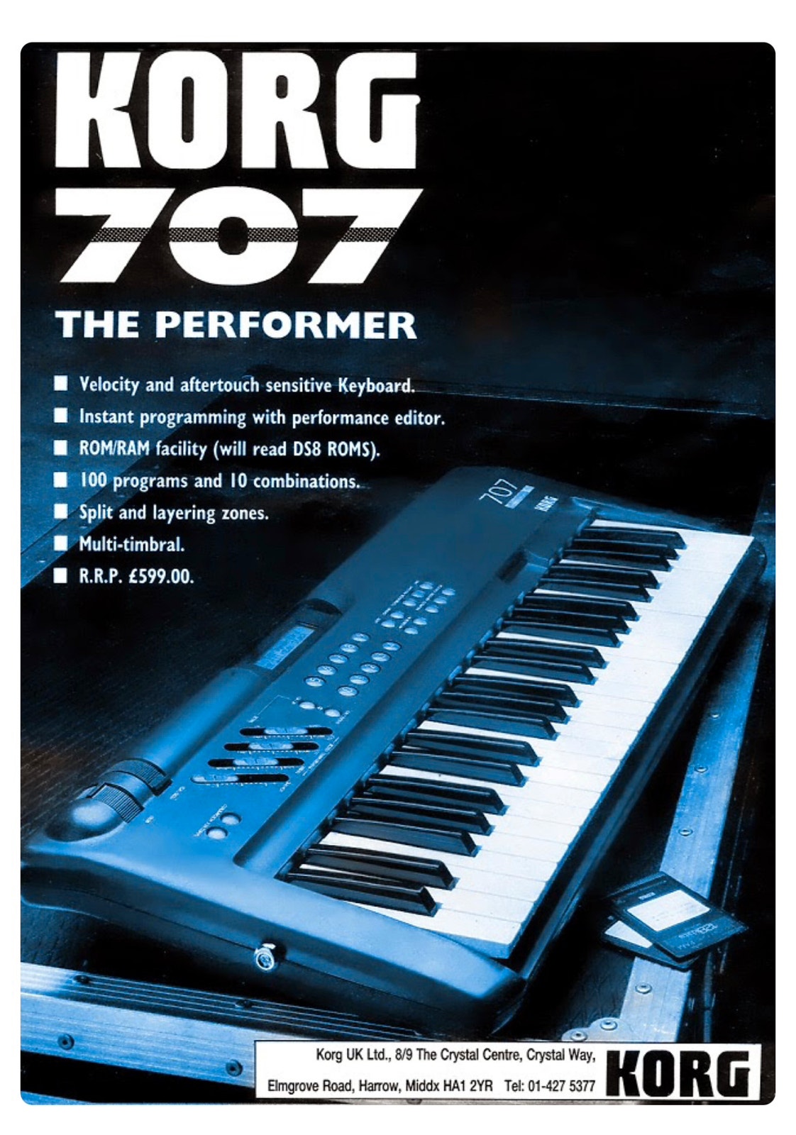 Korg 707 Synthesizer 1987 | FINN-torget
