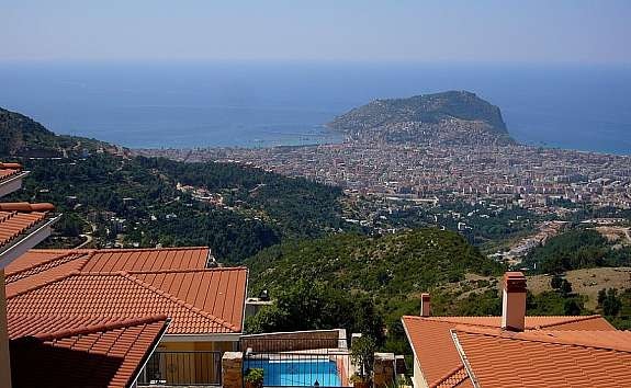 Villa DELUXE - 224 m2 direkt utsikt over Alanya, mot havet og borgen. Galleribilde