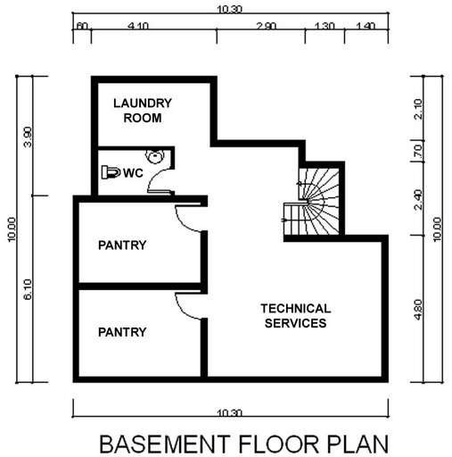 Villa DELUXE - 224 m2 plan 0 basementfloor Galleribilde
