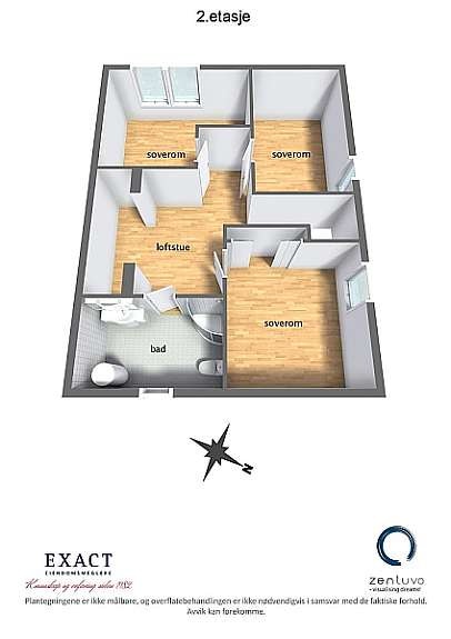Floorplan letterhead - Gr•demveien 67 K - 2.etasje - 3D Floor Plan Galleribilde