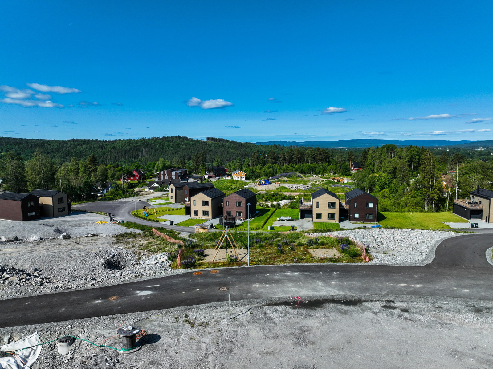 Utsikt fra tomt 2, sør-vest