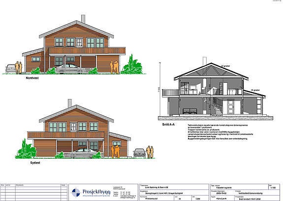 Snitt og fasader Galleribilde
