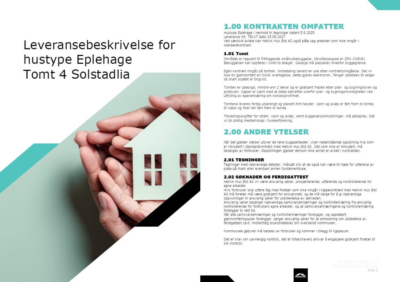 Leveransebeskrivelse- Side. 1