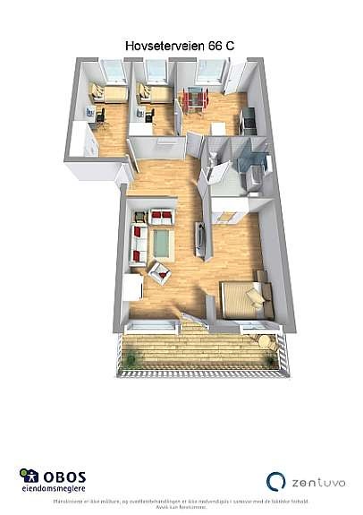 Plantegning 3D Galleribilde