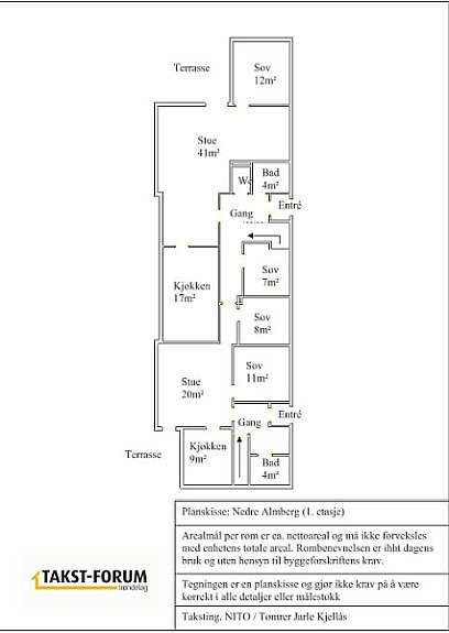 Plantegning 1. etg Galleribilde