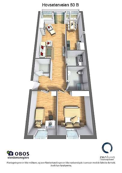 Floorplan letterhead - Hovseterveien 50 B - Hovseterveien 50 B - 3D Floor Plan Galleribilde