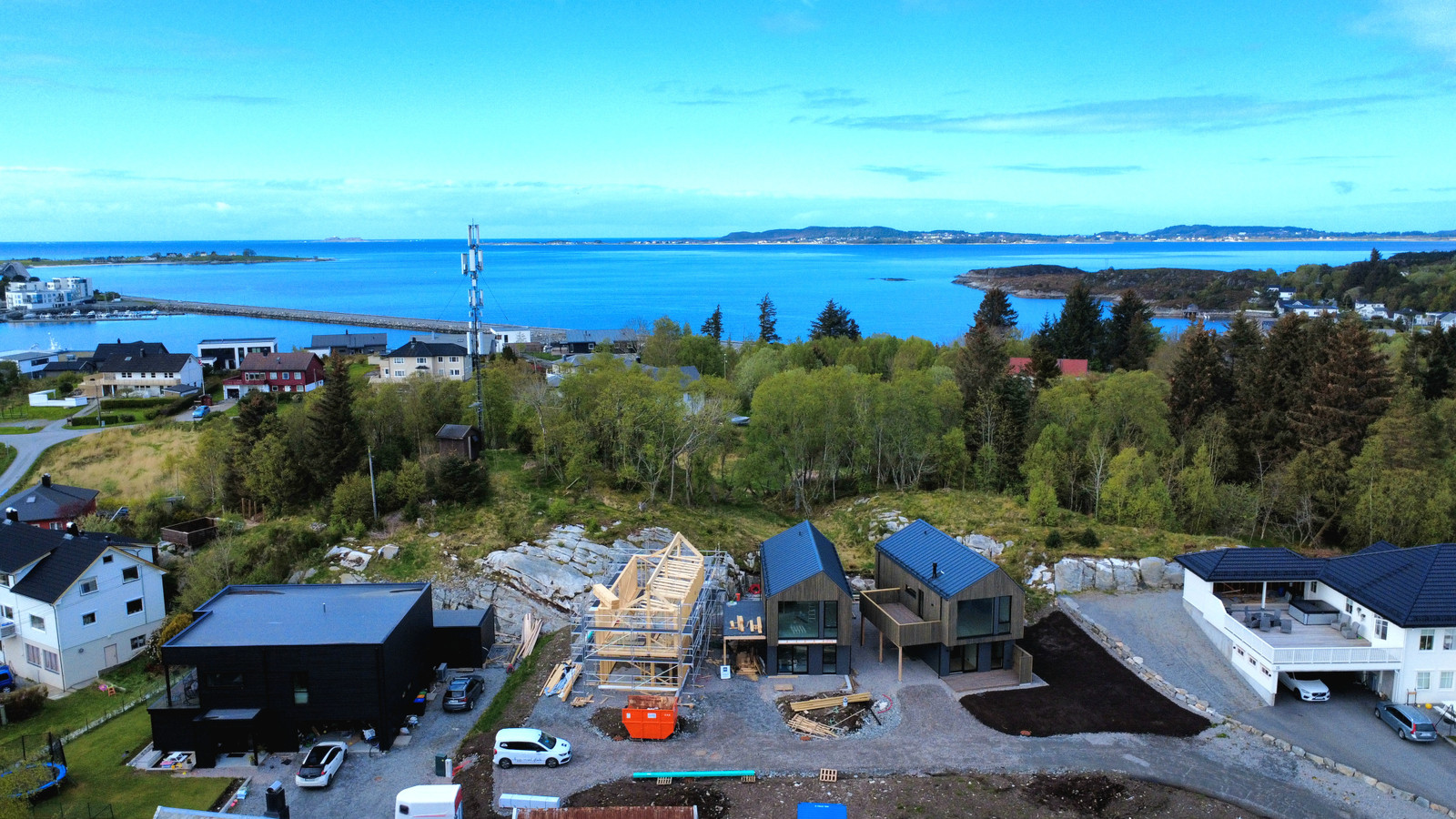 Prosjektet grensar mot friområde, med god plass for leik og moro