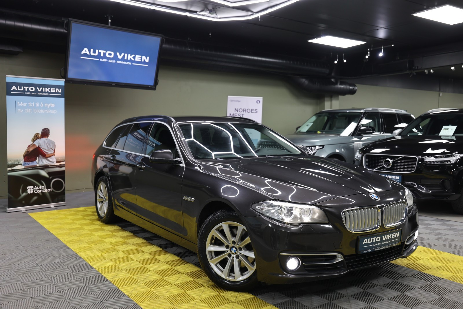 BMW 5-serie 520DX-2.0-184HK-4X4-AUT-SKINN-HIFI-NAVI-DAB+-CC-R.K-H.F 2