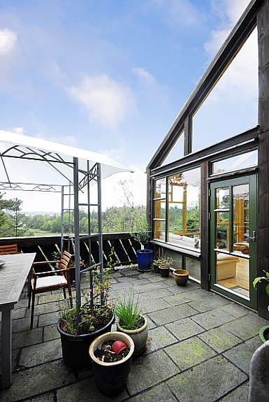 Utgang til terrasse fra 'glasstuen' Galleribilde