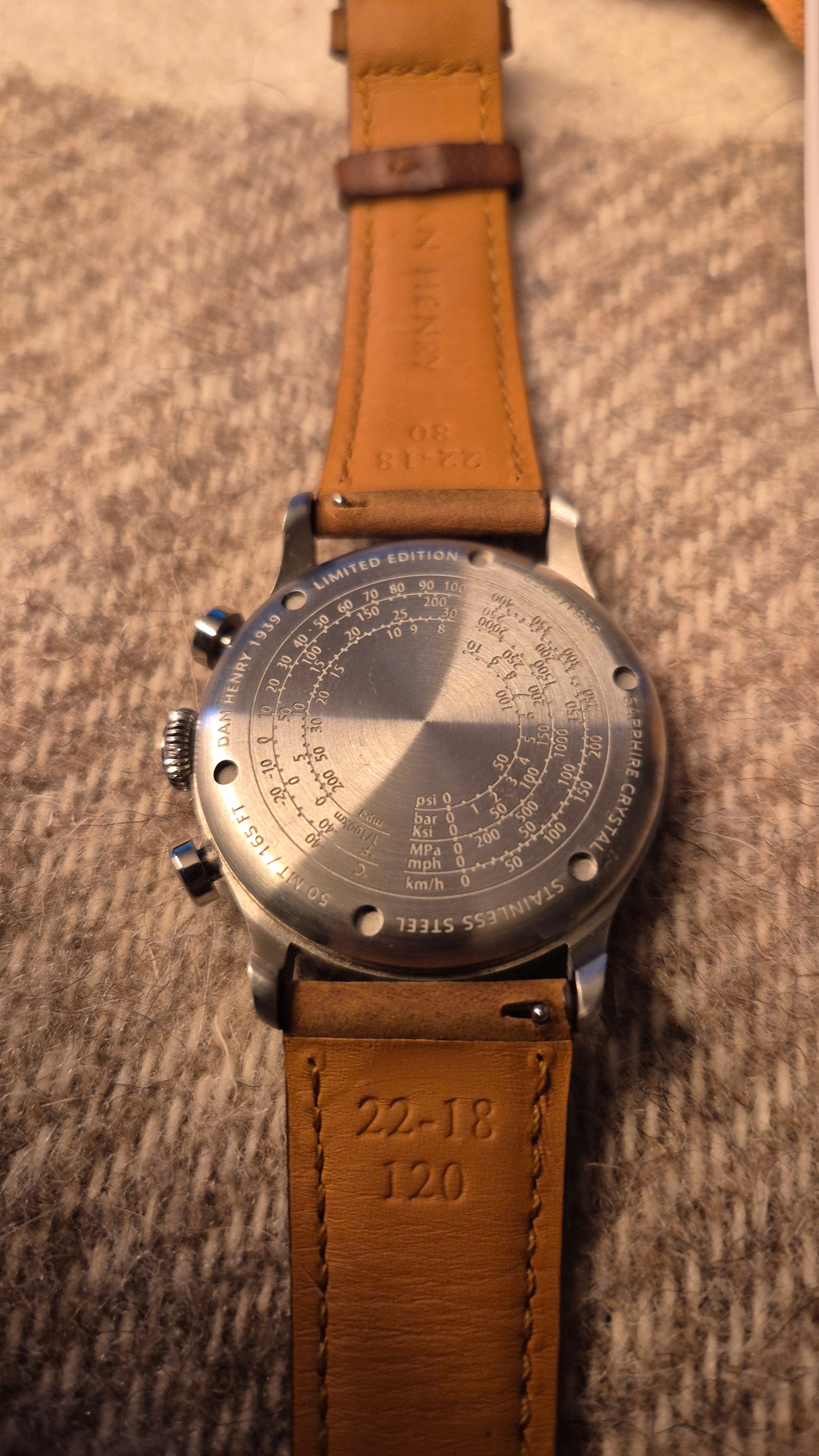 Strap Dan Henry 1937 Gilt 1937 Dress Chronograph Dan Henry Vintage