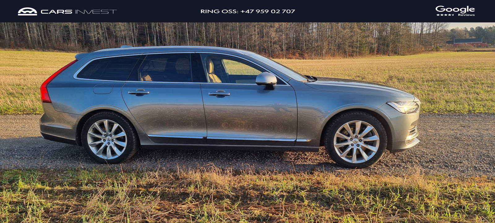 Volvo V90 T8 408hk Inspcription Skinn|Krok|Kamera|Webasto|Acc