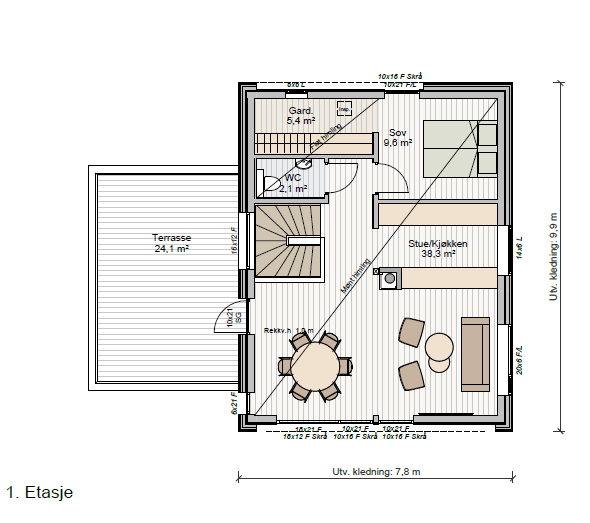 Plantegning 2. etasje | Enebolig