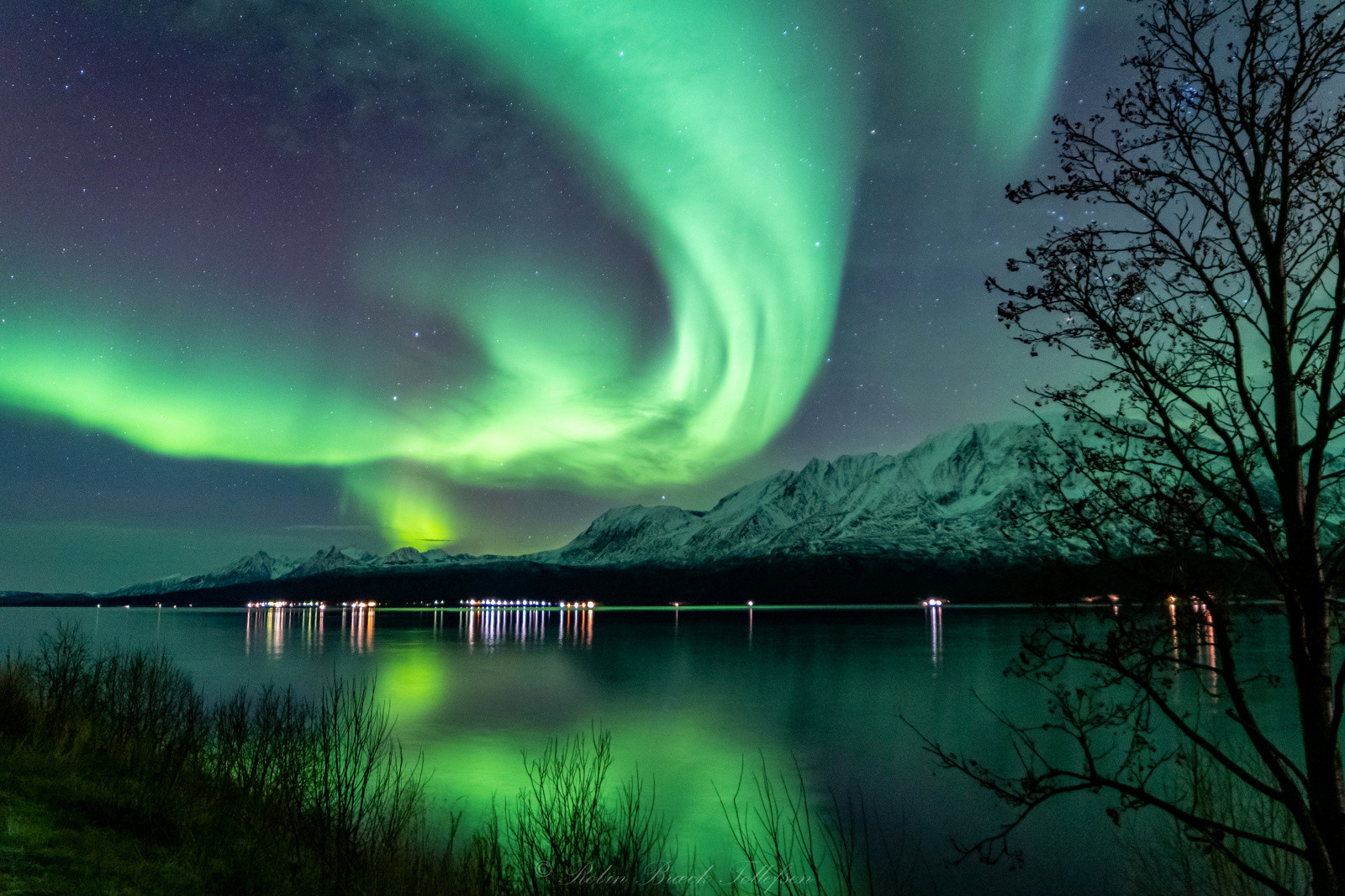 Området har svært gode forhold for Nordlys-sightseeing og andre himmelfenomen. Foto Robin Bræck Tøllefsen.