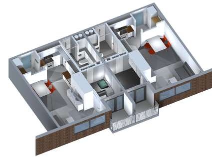 3D modell leilighetstype 1 Galleribilde