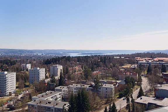 Utsikt fra felles takterrasse Galleribilde