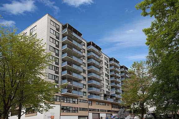 Fasade bak Galleribilde