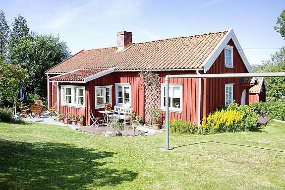 Röda stugan med... Galleribilde