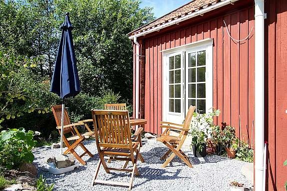 ... härlig, skyddad uteplats Galleribilde