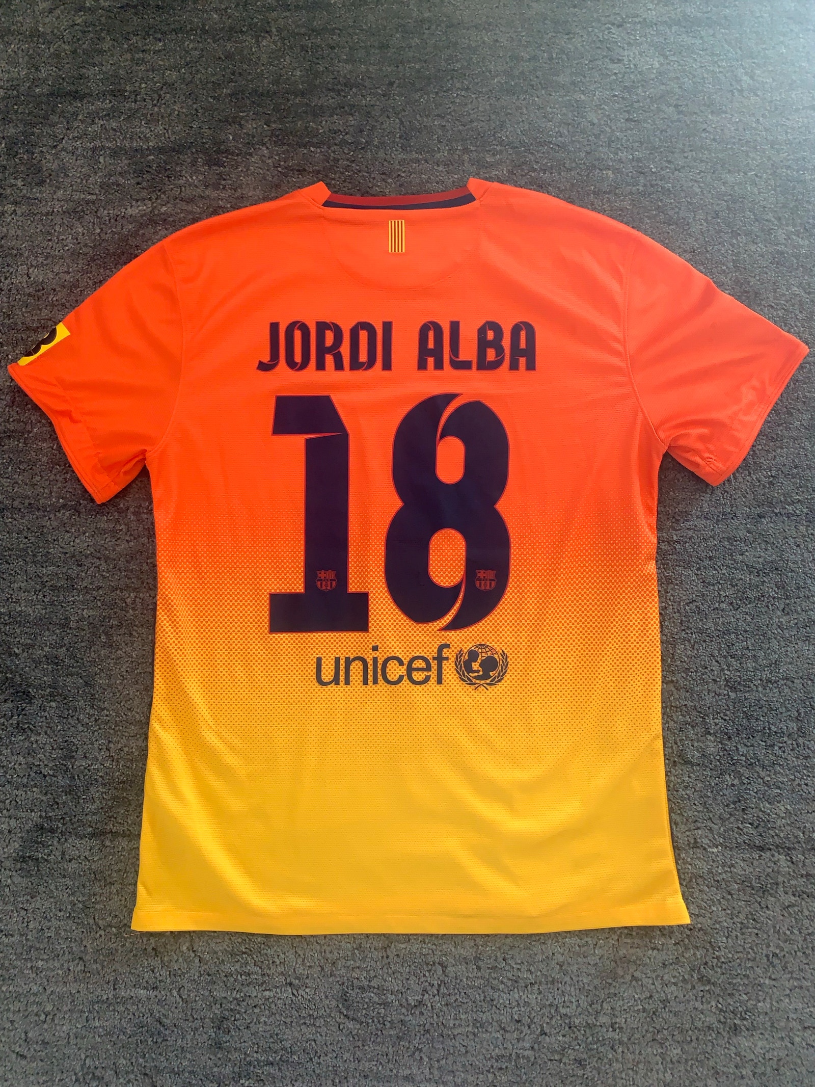 FC Barcelona 2012/13 Bortedrakt – Jordi Alba #18 – Autentisk