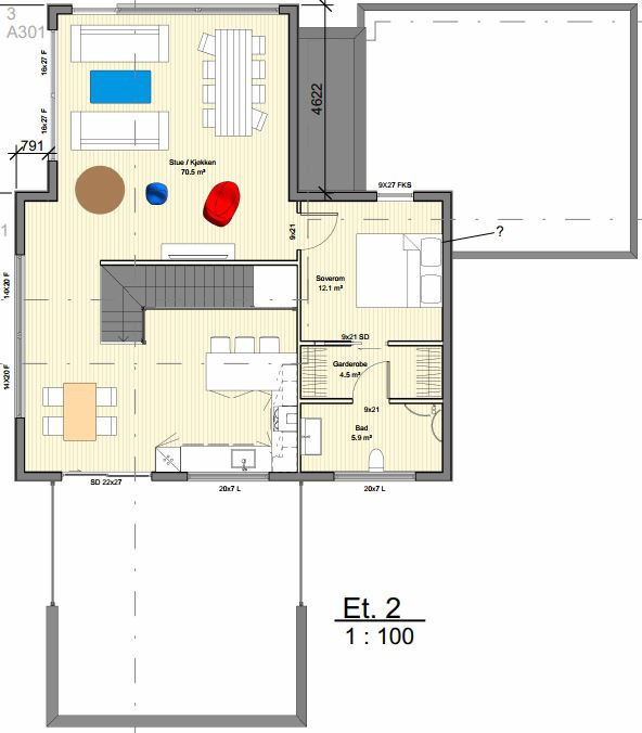 Planløsning 2etg.