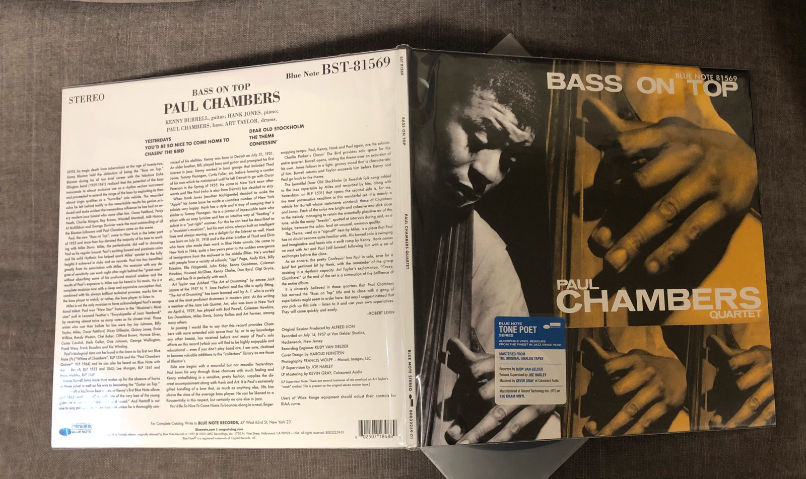 米LP Paul Chambers Quartet Bass On Top BST81569 Blue Note /00260 Paul Chambers Quartet Bass On Top Blue Note BST-81569 Japan