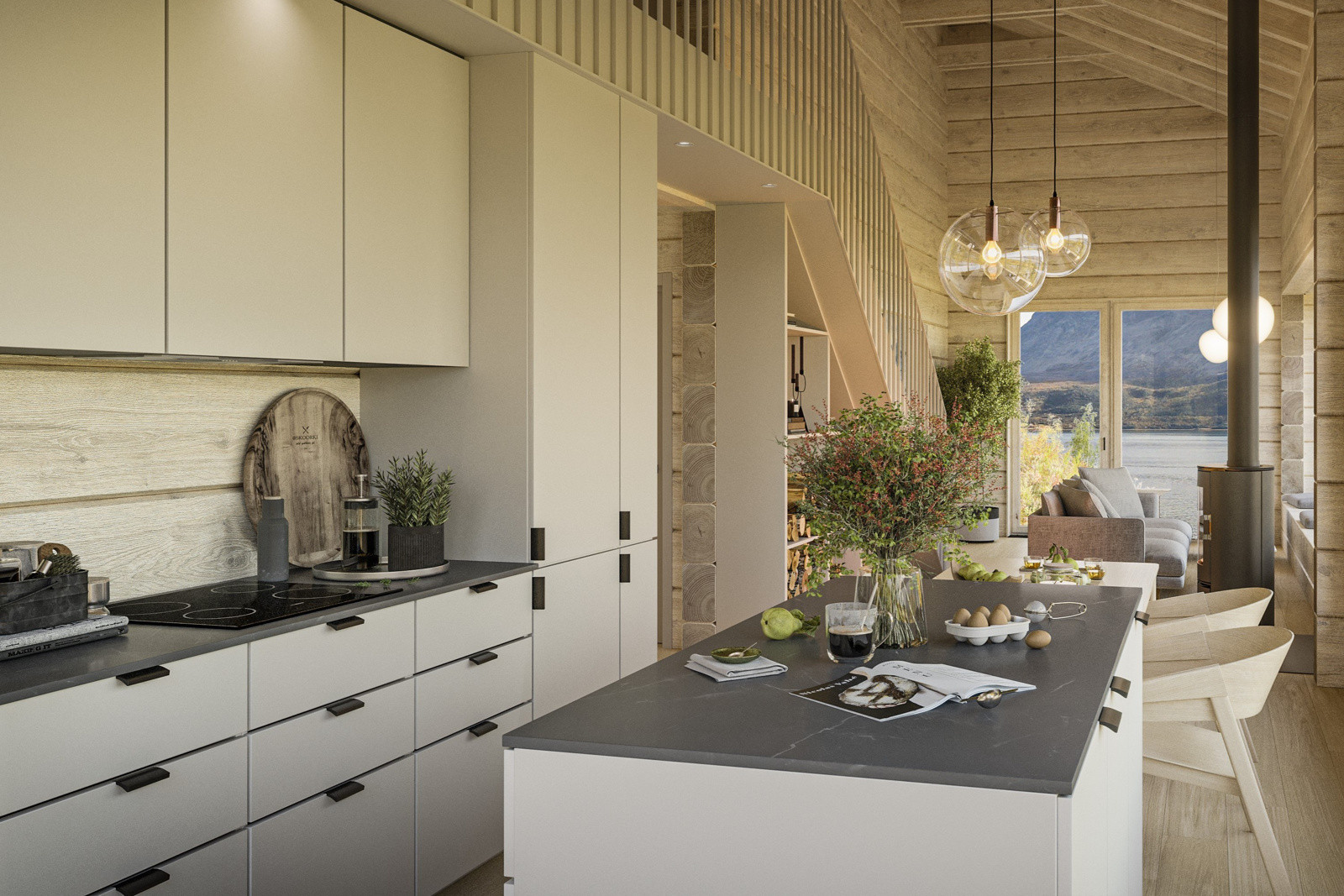 Hyttene bygges i et tradisjonelt og tidløst design med alle fasiliteter, perfekt for den moderne familien. Foto ANDRE KRAUSE - ARKITEKTUR AS