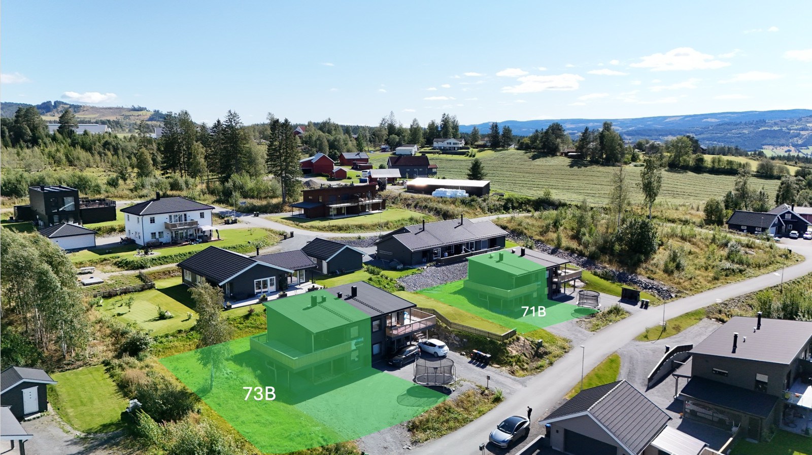 Grønnmerkede boliger er ledige