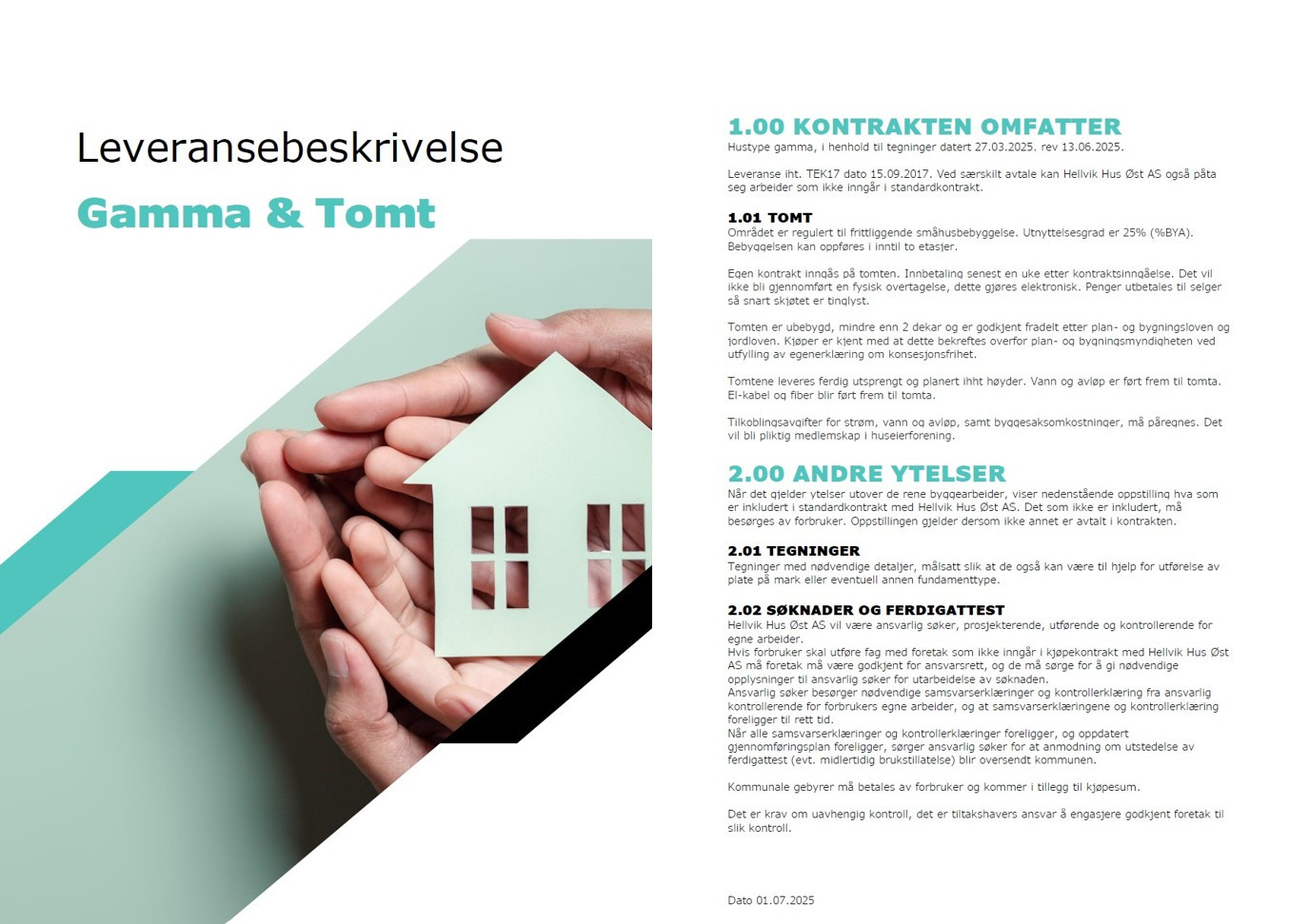 Leveransebeskrivelse side 1-2