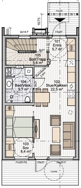 Plantegning 1. etasje