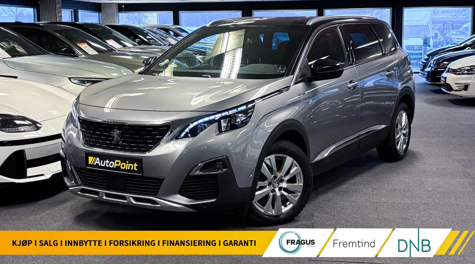 Peugeot 5008 1.6/THP/165HK/GT-LINE/7-SETER/PANO/NAVI/CARPLAY/KROK