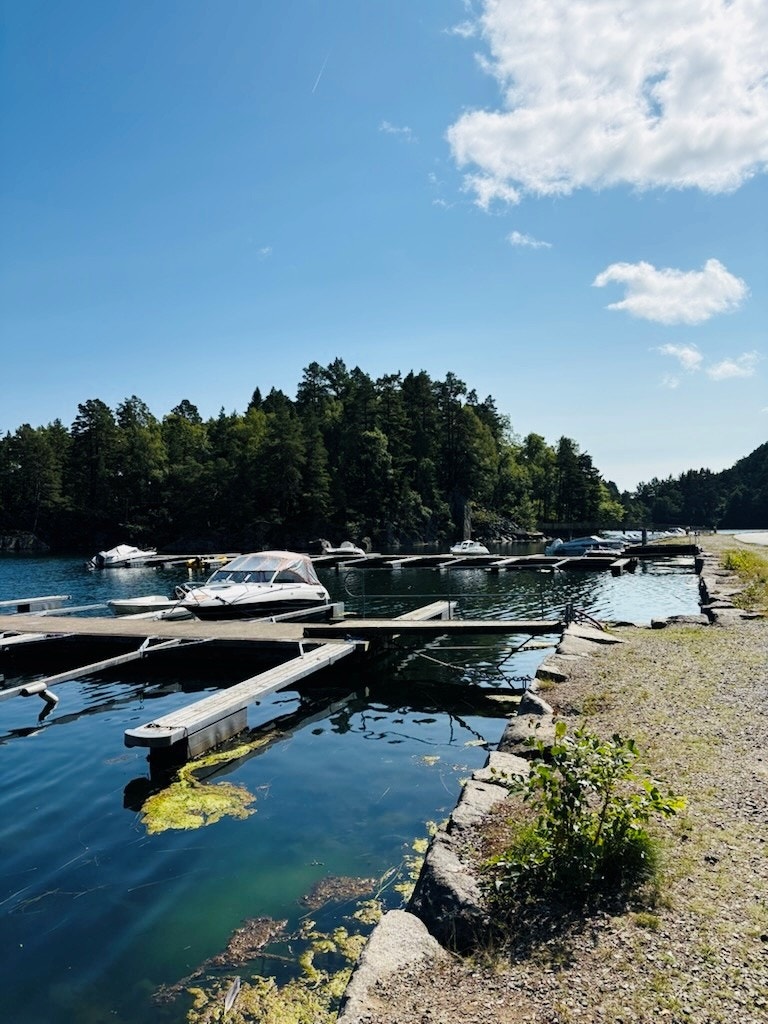 Mulighet for kjøp av båtplass i skjermet omgivelser like nedenfor hyttefeltet.