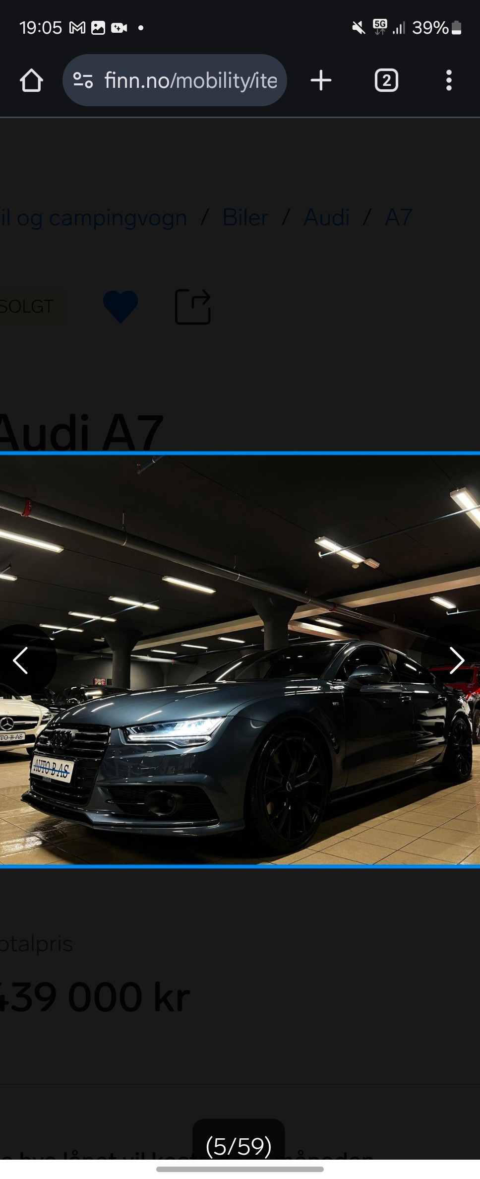 Audi A7 3,0 TDI V6 320hk Quattro S tronic