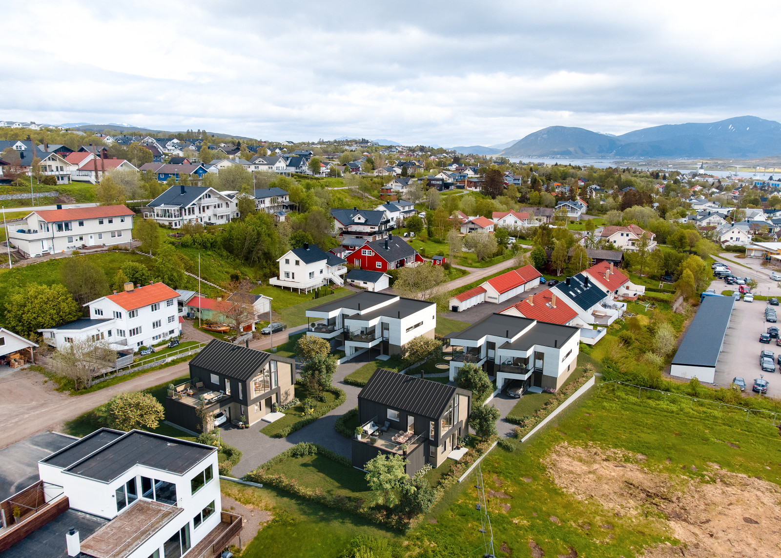Prosjektet ligger i et veletablert boligområde på Sortland