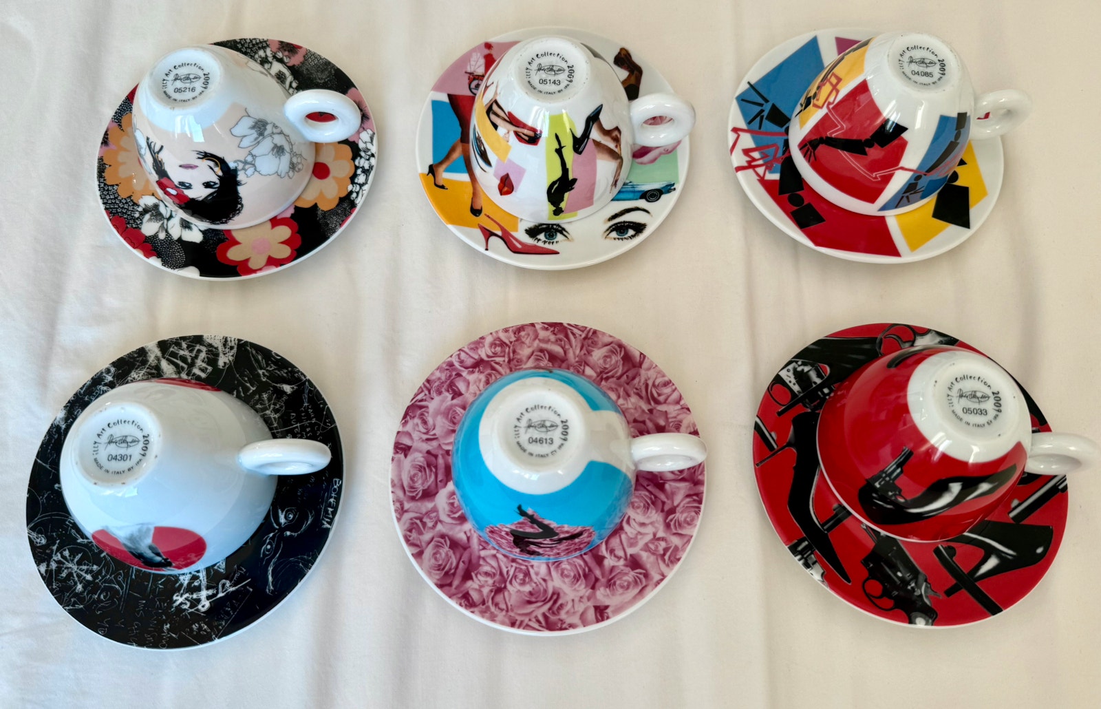 Illy Art Collection 2009 – Pedro Almodóvar Cappuccino-sett (6