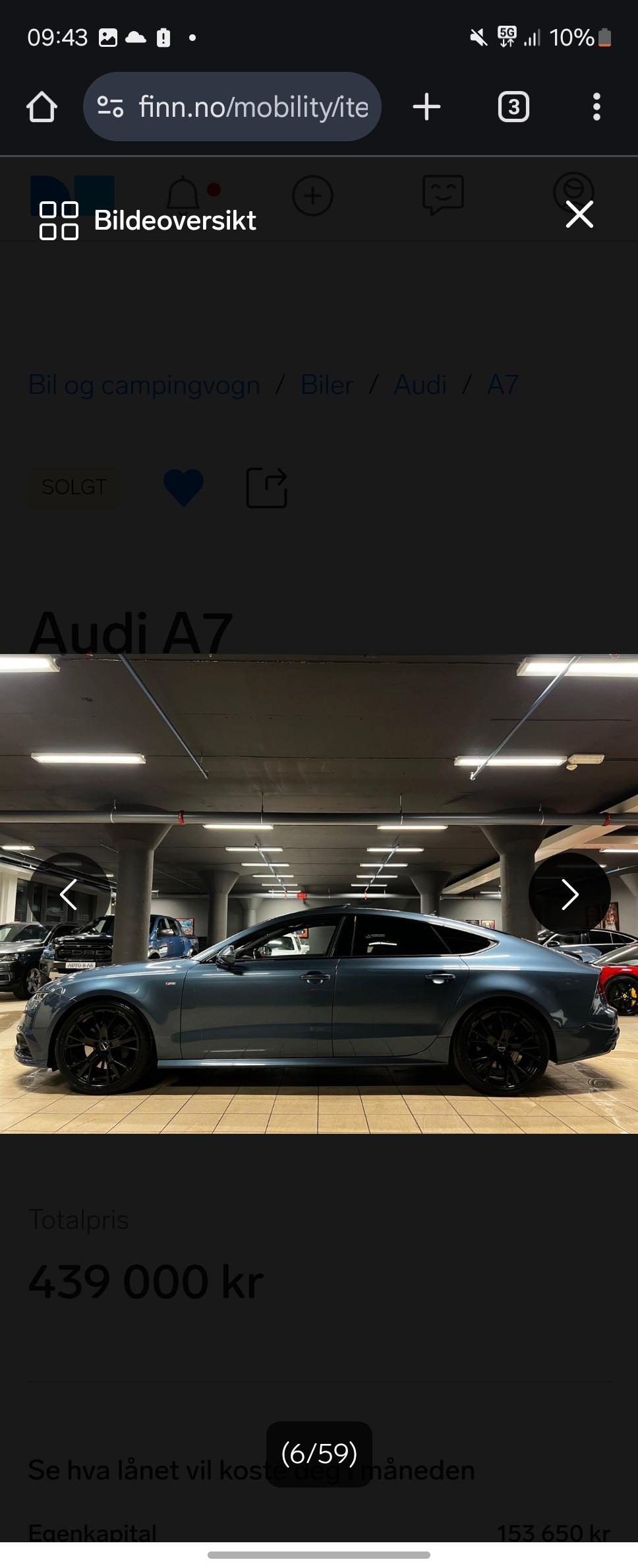 Audi A7 3,0 TDI V6 320hk Quattro S tronic 2