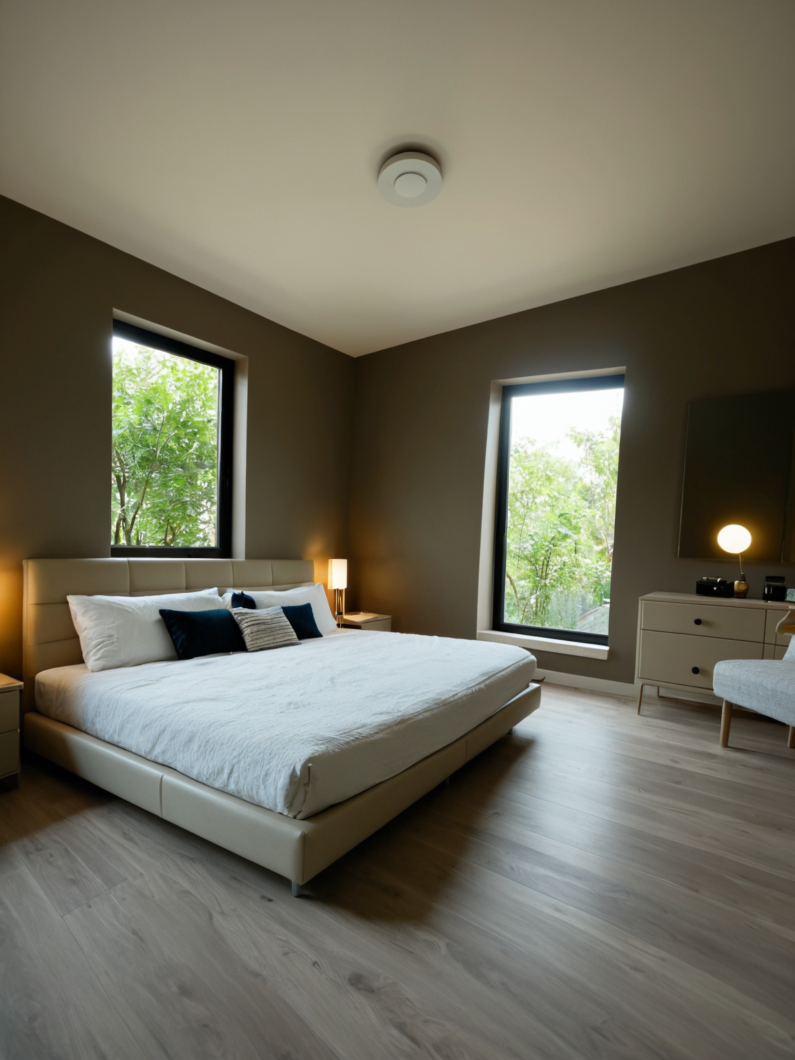 Soverom med walk in closet.  Bildet er en illustrasjon, avvik kan forekomme )